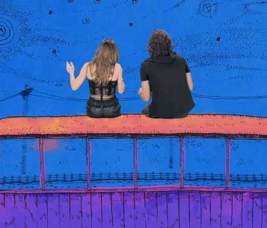Soledad y Carlos Vives juntos en el video del sencillo Dame una Sonrisa.